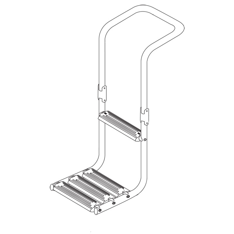 Scaletta per plancetta, modello immerso, Inox 316