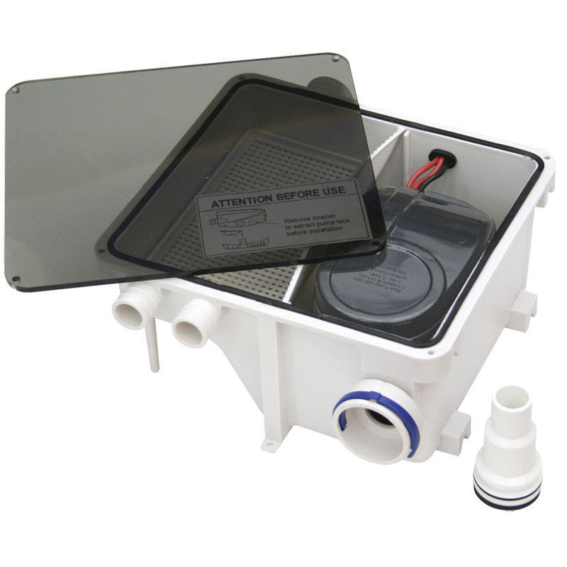 Kit scarico doccia LSU 600, 12 V, completo di pompa automatica